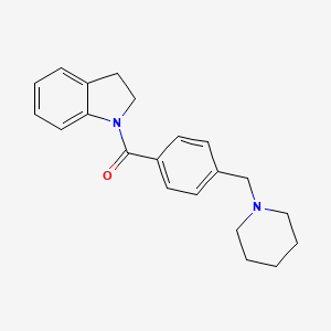 molecular formula C21H24N2O B4715376 1-[4-(1-piperidinylmethyl)benzoyl]indoline 