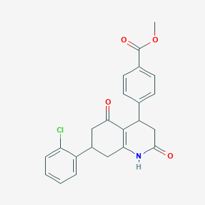 methyl 4-[7-(2-chlorophenyl)-2,5-dioxo-1,2,3,4,5,6,7,8-octahydro-4-quinolinyl]benzoate