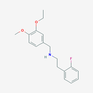 molecular formula C18H22FNO2 B4715445 (3-ethoxy-4-methoxybenzyl)[2-(2-fluorophenyl)ethyl]amine 