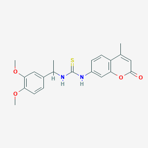 N-[1-(3,4-dimethoxyphenyl)ethyl]-N'-(4-methyl-2-oxo-2H-chromen-7-yl)thiourea