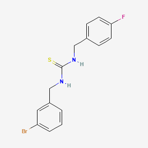 molecular formula C15H14BrFN2S B4715464 N-(3-bromobenzyl)-N'-(4-fluorobenzyl)thiourea 