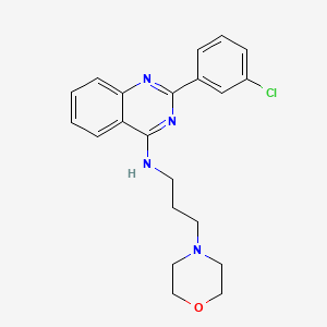 molecular formula C21H23ClN4O B4715466 2-(3-chlorophenyl)-N-[3-(4-morpholinyl)propyl]-4-quinazolinamine 