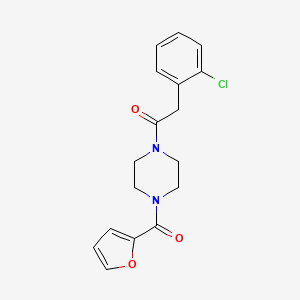 molecular formula C17H17ClN2O3 B4715471 1-[(2-chlorophenyl)acetyl]-4-(2-furoyl)piperazine 