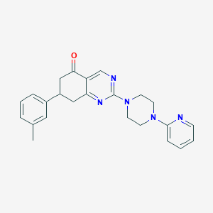 molecular formula C24H25N5O B4715477 7-(3-methylphenyl)-2-[4-(2-pyridinyl)-1-piperazinyl]-7,8-dihydro-5(6H)-quinazolinone 