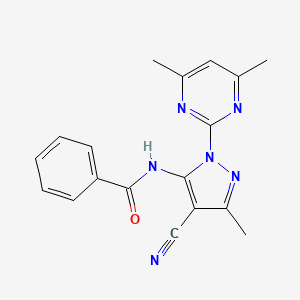 N-[4-cyano-1-(4,6-dimethyl-2-pyrimidinyl)-3-methyl-1H-pyrazol-5-yl]benzamide