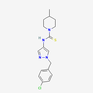 molecular formula C17H21ClN4S B4715510 N-[1-(4-chlorobenzyl)-1H-pyrazol-4-yl]-4-methyl-1-piperidinecarbothioamide 