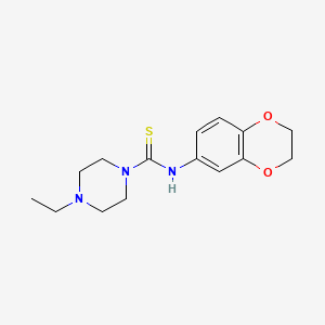 N-(2,3-dihydro-1,4-benzodioxin-6-yl)-4-ethyl-1-piperazinecarbothioamide