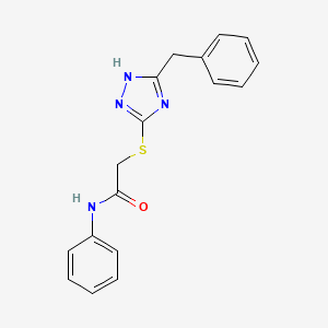 2-[(5-benzyl-4H-1,2,4-triazol-3-yl)thio]-N-phenylacetamide