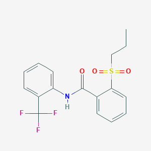 molecular formula C17H16F3NO3S B4715549 2-(propylsulfonyl)-N-[2-(trifluoromethyl)phenyl]benzamide 