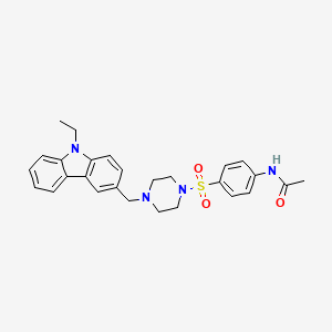 N-[4-({4-[(9-ethyl-9H-carbazol-3-yl)methyl]-1-piperazinyl}sulfonyl)phenyl]acetamide