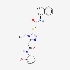 2-[(4-allyl-5-{2-[(2-methoxyphenyl)amino]-2-oxoethyl}-4H-1,2,4-triazol-3-yl)thio]-N-1-naphthylacetamide