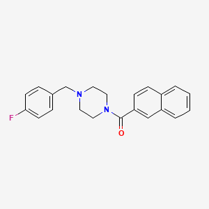 molecular formula C22H21FN2O B4715580 1-(4-fluorobenzyl)-4-(2-naphthoyl)piperazine 