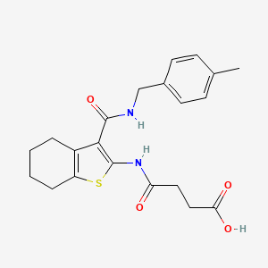 4-[(3-{[(4-methylbenzyl)amino]carbonyl}-4,5,6,7-tetrahydro-1-benzothien-2-yl)amino]-4-oxobutanoic acid