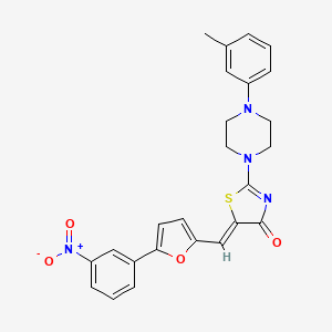 2-[4-(3-methylphenyl)-1-piperazinyl]-5-{[5-(3-nitrophenyl)-2-furyl]methylene}-1,3-thiazol-4(5H)-one