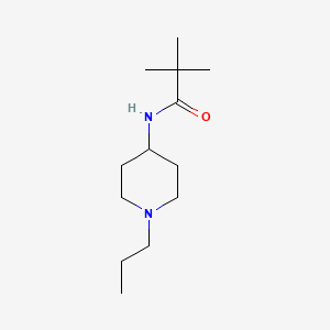 molecular formula C13H26N2O B4715617 2,2-dimethyl-N-(1-propyl-4-piperidinyl)propanamide 