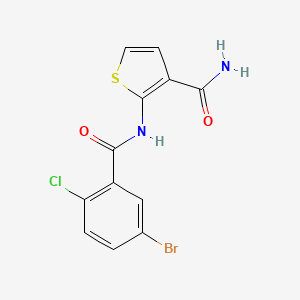 molecular formula C12H8BrClN2O2S B4715630 2-[(5-bromo-2-chlorobenzoyl)amino]-3-thiophenecarboxamide 