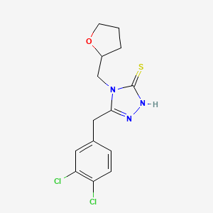 molecular formula C14H15Cl2N3OS B4715636 5-(3,4-dichlorobenzyl)-4-(tetrahydro-2-furanylmethyl)-4H-1,2,4-triazole-3-thiol 