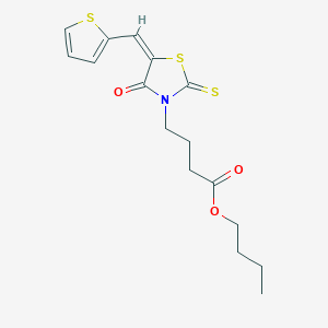 molecular formula C16H19NO3S3 B4715646 butyl 4-[4-oxo-5-(2-thienylmethylene)-2-thioxo-1,3-thiazolidin-3-yl]butanoate 