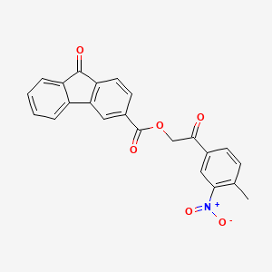 2-(4-methyl-3-nitrophenyl)-2-oxoethyl 9-oxo-9H-fluorene-3-carboxylate