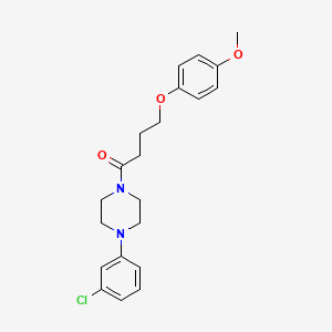 1-(3-chlorophenyl)-4-[4-(4-methoxyphenoxy)butanoyl]piperazine