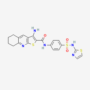 3-amino-N-{4-[(1,3-thiazol-2-ylamino)sulfonyl]phenyl}-5,6,7,8-tetrahydrothieno[2,3-b]quinoline-2-carboxamide