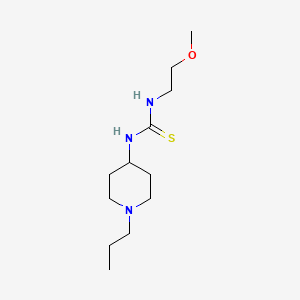 molecular formula C12H25N3OS B4715687 N-(2-methoxyethyl)-N'-(1-propyl-4-piperidinyl)thiourea 