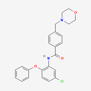 molecular formula C24H23ClN2O3 B4715691 N-(5-chloro-2-phenoxyphenyl)-4-(4-morpholinylmethyl)benzamide 