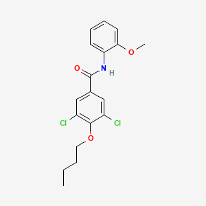 molecular formula C18H19Cl2NO3 B4715699 4-butoxy-3,5-dichloro-N-(2-methoxyphenyl)benzamide 