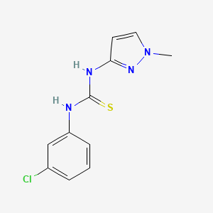 molecular formula C11H11ClN4S B4715714 N-(3-chlorophenyl)-N'-(1-methyl-1H-pyrazol-3-yl)thiourea 