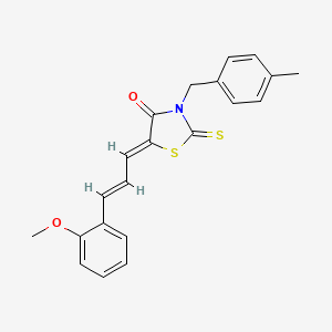 molecular formula C21H19NO2S2 B4715722 5-[3-(2-methoxyphenyl)-2-propen-1-ylidene]-3-(4-methylbenzyl)-2-thioxo-1,3-thiazolidin-4-one 