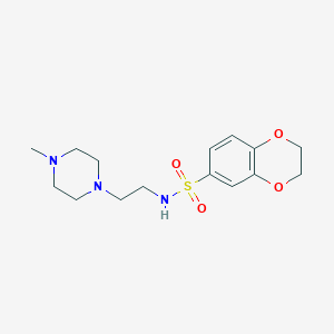 molecular formula C15H23N3O4S B4715739 N-[2-(4-methyl-1-piperazinyl)ethyl]-2,3-dihydro-1,4-benzodioxine-6-sulfonamide 