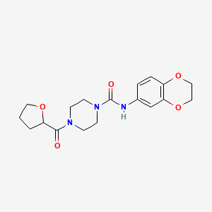 N-(2,3-dihydro-1,4-benzodioxin-6-yl)-4-(tetrahydro-2-furanylcarbonyl)-1-piperazinecarboxamide