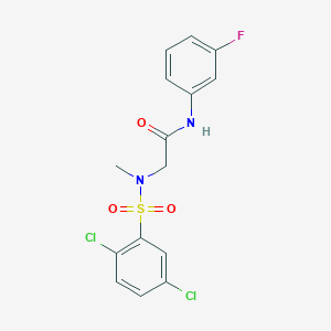 N~2~-[(2,5-dichlorophenyl)sulfonyl]-N~1~-(3-fluorophenyl)-N~2~-methylglycinamide