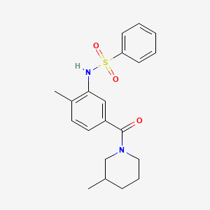 N-{2-methyl-5-[(3-methyl-1-piperidinyl)carbonyl]phenyl}benzenesulfonamide