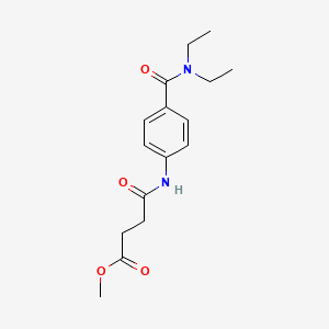 molecular formula C16H22N2O4 B4715833 methyl 4-({4-[(diethylamino)carbonyl]phenyl}amino)-4-oxobutanoate 