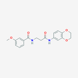 N-[3-(2,3-dihydro-1,4-benzodioxin-6-ylamino)-3-oxopropyl]-3-methoxybenzamide