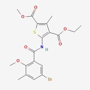 4-ethyl 2-methyl 5-[(5-bromo-2-methoxy-3-methylbenzoyl)amino]-3-methyl-2,4-thiophenedicarboxylate