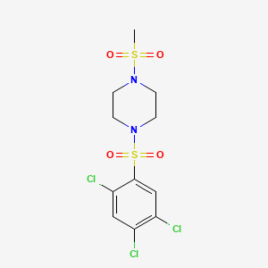 molecular formula C11H13Cl3N2O4S2 B4715883 1-(methylsulfonyl)-4-[(2,4,5-trichlorophenyl)sulfonyl]piperazine 