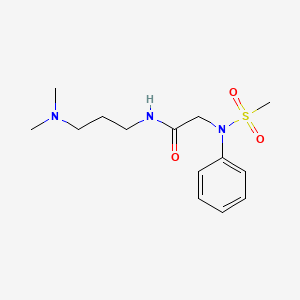 molecular formula C14H23N3O3S B4715896 N~1~-[3-(dimethylamino)propyl]-N~2~-(methylsulfonyl)-N~2~-phenylglycinamide 