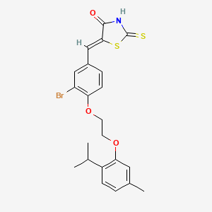 5-{3-bromo-4-[2-(2-isopropyl-5-methylphenoxy)ethoxy]benzylidene}-2-thioxo-1,3-thiazolidin-4-one