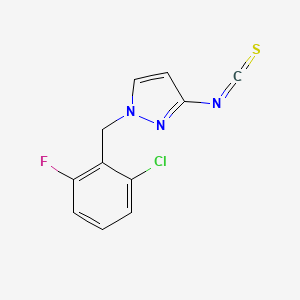 molecular formula C11H7ClFN3S B4715919 1-(2-chloro-6-fluorobenzyl)-3-isothiocyanato-1H-pyrazole 