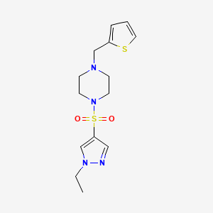 molecular formula C14H20N4O2S2 B4715924 1-[(1-ethyl-1H-pyrazol-4-yl)sulfonyl]-4-(2-thienylmethyl)piperazine 