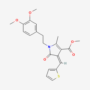 methyl 1-[2-(3,4-dimethoxyphenyl)ethyl]-2-methyl-5-oxo-4-(2-thienylmethylene)-4,5-dihydro-1H-pyrrole-3-carboxylate