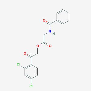 molecular formula C17H13Cl2NO4 B4715947 2-(2,4-dichlorophenyl)-2-oxoethyl N-benzoylglycinate 