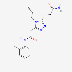 2-{4-allyl-5-[(2-amino-2-oxoethyl)thio]-4H-1,2,4-triazol-3-yl}-N-(2,4-dimethylphenyl)acetamide