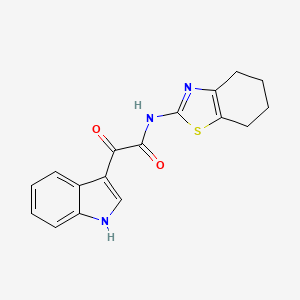 2-(1H-indol-3-yl)-2-oxo-N-(4,5,6,7-tetrahydro-1,3-benzothiazol-2-yl)acetamide