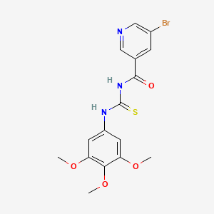 molecular formula C16H16BrN3O4S B4715964 5-bromo-N-{[(3,4,5-trimethoxyphenyl)amino]carbonothioyl}nicotinamide 