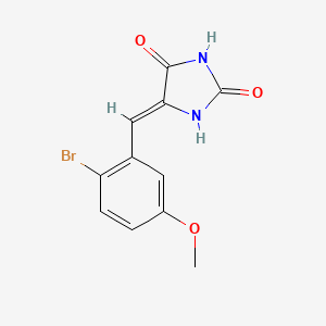 molecular formula C11H9BrN2O3 B4715978 5-(2-bromo-5-methoxybenzylidene)-2,4-imidazolidinedione 