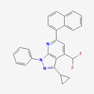 3-cyclopropyl-4-(difluoromethyl)-6-(1-naphthyl)-1-phenyl-1H-pyrazolo[3,4-b]pyridine