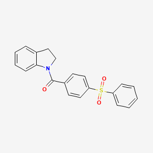 molecular formula C21H17NO3S B4716070 1-[4-(phenylsulfonyl)benzoyl]indoline 